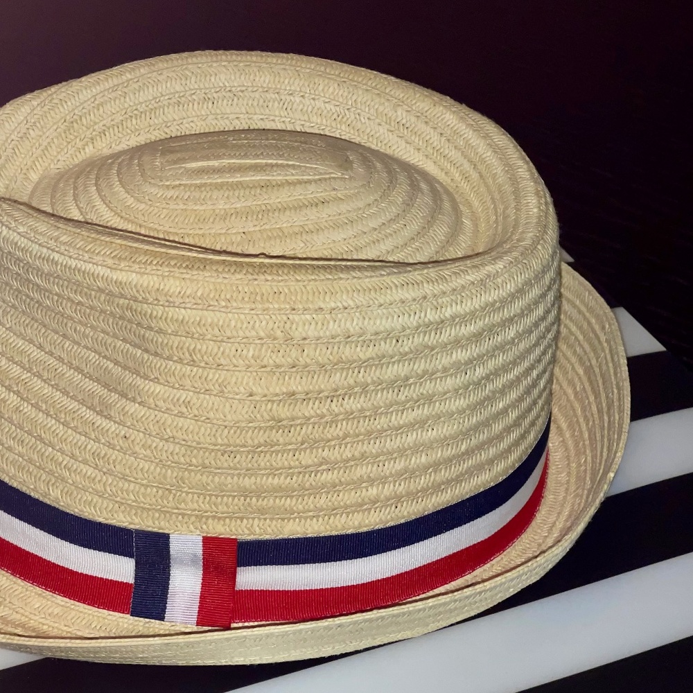 Walt Disney World Resort Parks Epcot Malleable French Colors Woven Fedora Hat - Picture 2 of 12